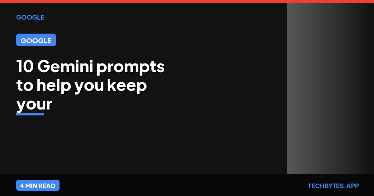 10 Gemini prompts to help you keep your New Years resolut... | Tech Bytes