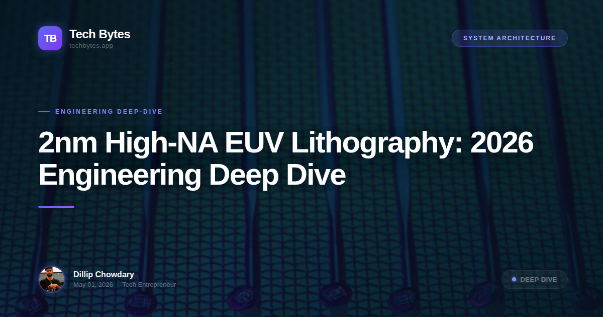 2nm High-NA EUV Lithography: 2026 Engineering Deep Dive