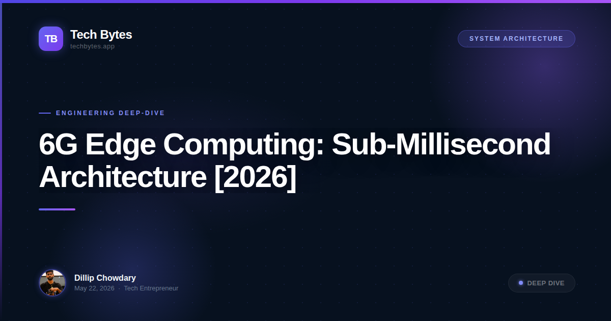 6G Edge Computing: Sub-Millisecond Architecture [2026]