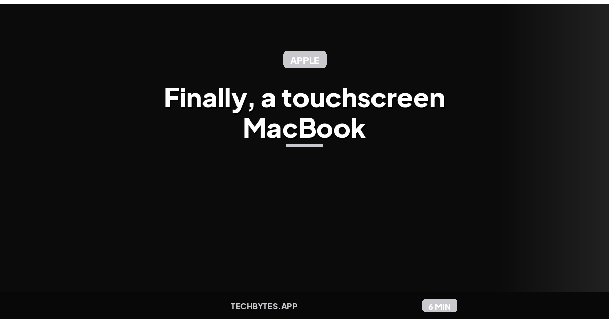9to5Mac Overtime 088: Finally, a touchscreen MacBook