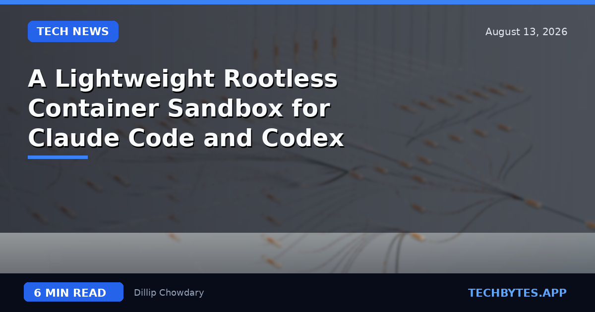 A Lightweight Rootless Container Sandbox for Claude Code and Codex