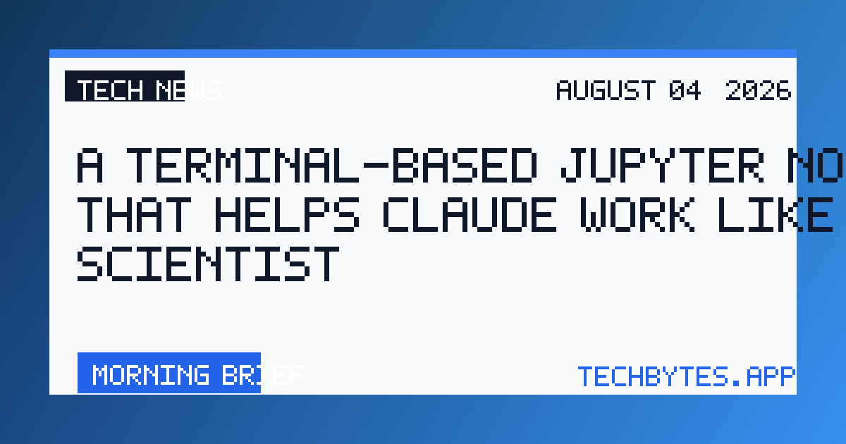 A Terminal-Based Jupyter Notebook That Helps Claude Work Like a Data Scientist