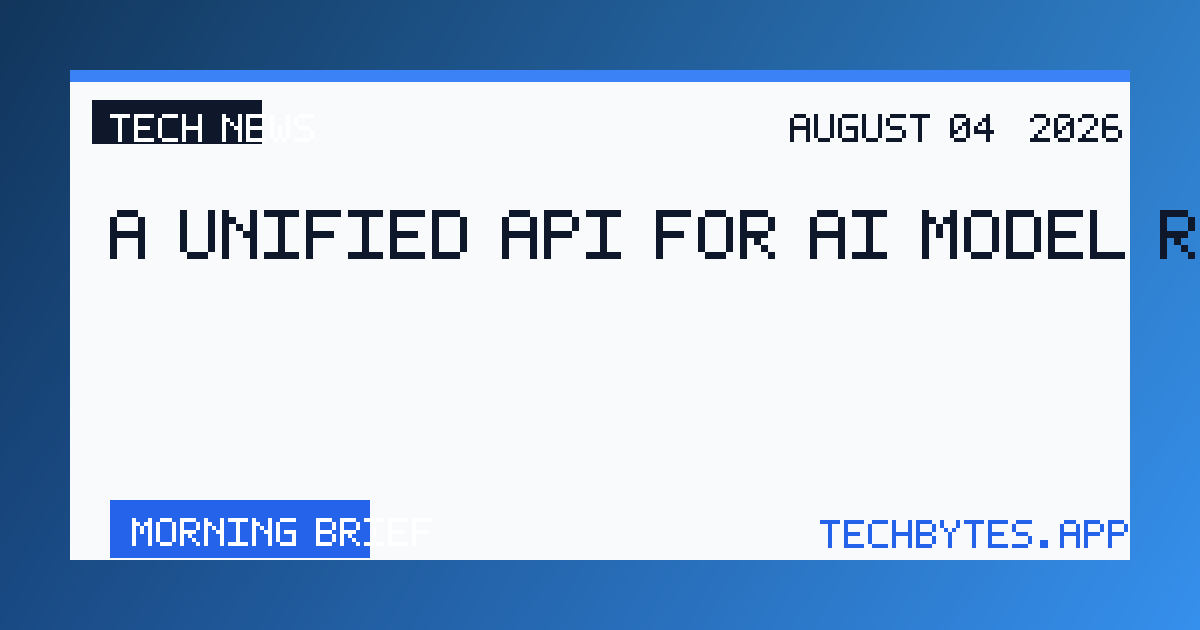 A unified API for AI model routing