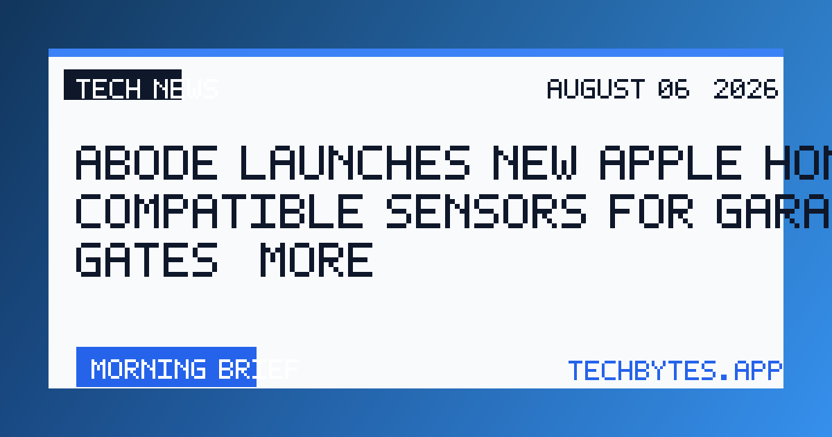 Abode launches new Apple Home-compatible sensors for garages, gates, more