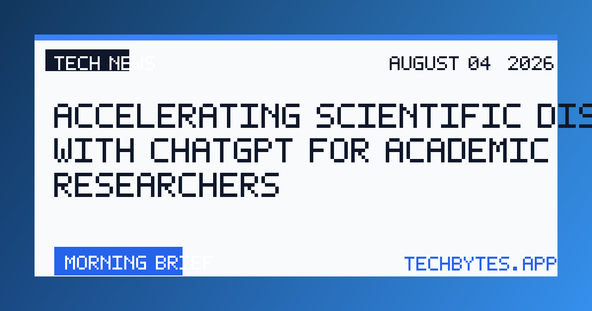 Accelerating scientific discovery with ChatGPT for Academic Researchers