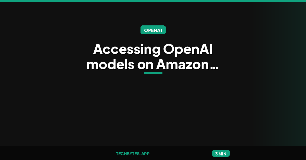 Accessing OpenAI models on Amazon Bedrock from Australia with global