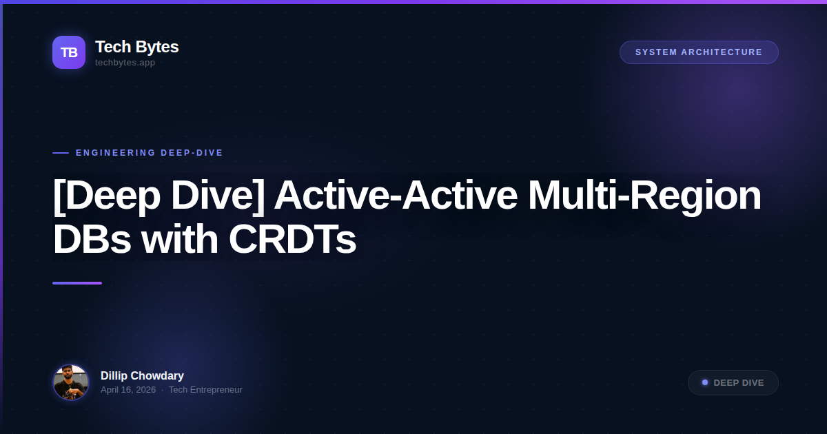 [Deep Dive] Active-Active Multi-Region DBs with CRDTs