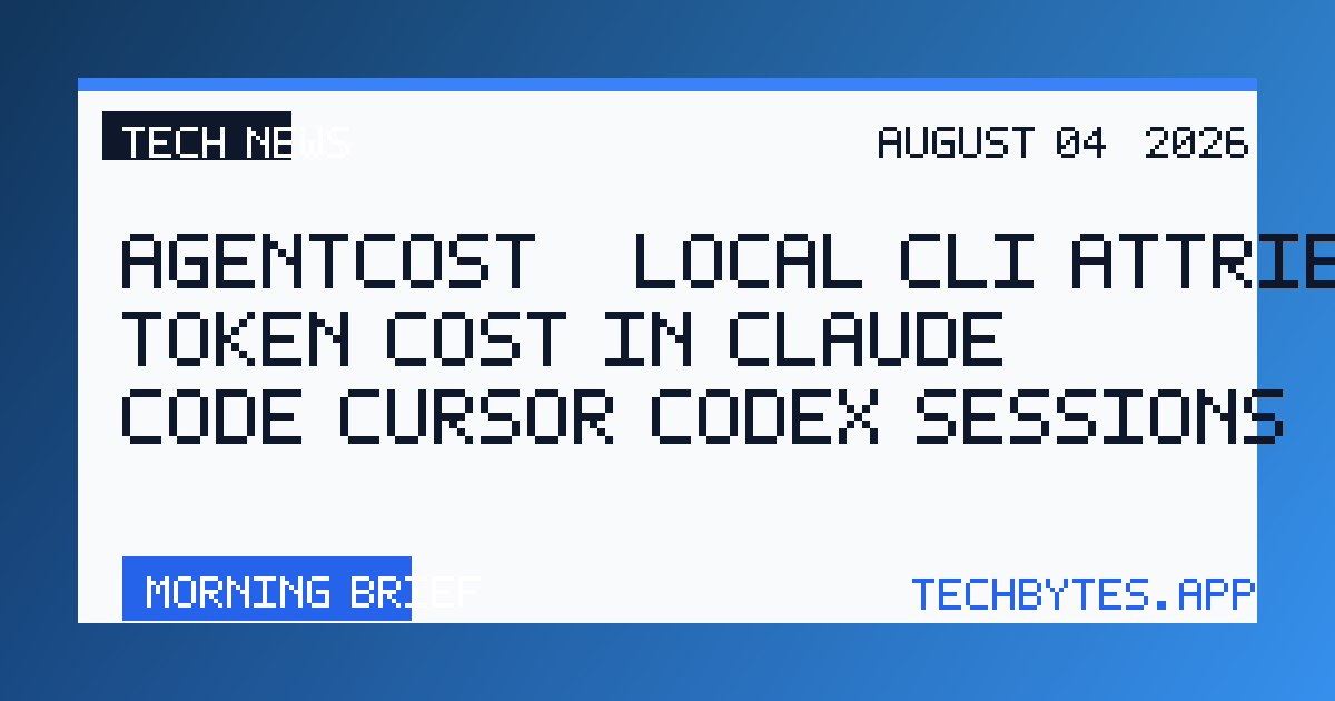 AgentCost – local CLI,attributes token cost in Claude Code/Cursor/Codex sessions