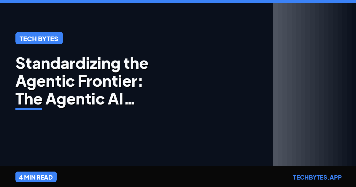 Standardizing the Agentic Frontier: The Agentic AI Alliance and MCP