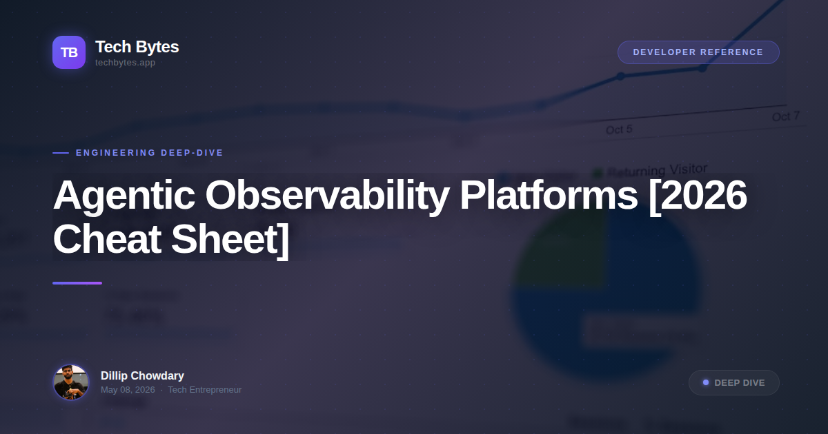 Agentic Observability Platforms [2026 Cheat Sheet]