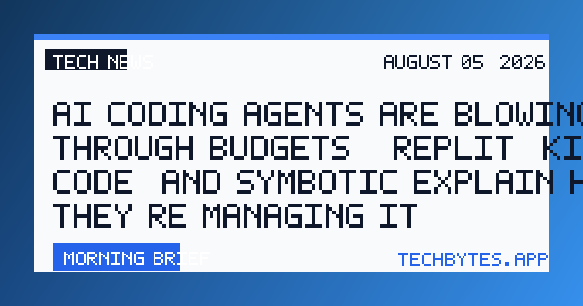 AI coding agents are blowing through budgets — Replit, Kilo Code, and Symbotic explain how they're managing it