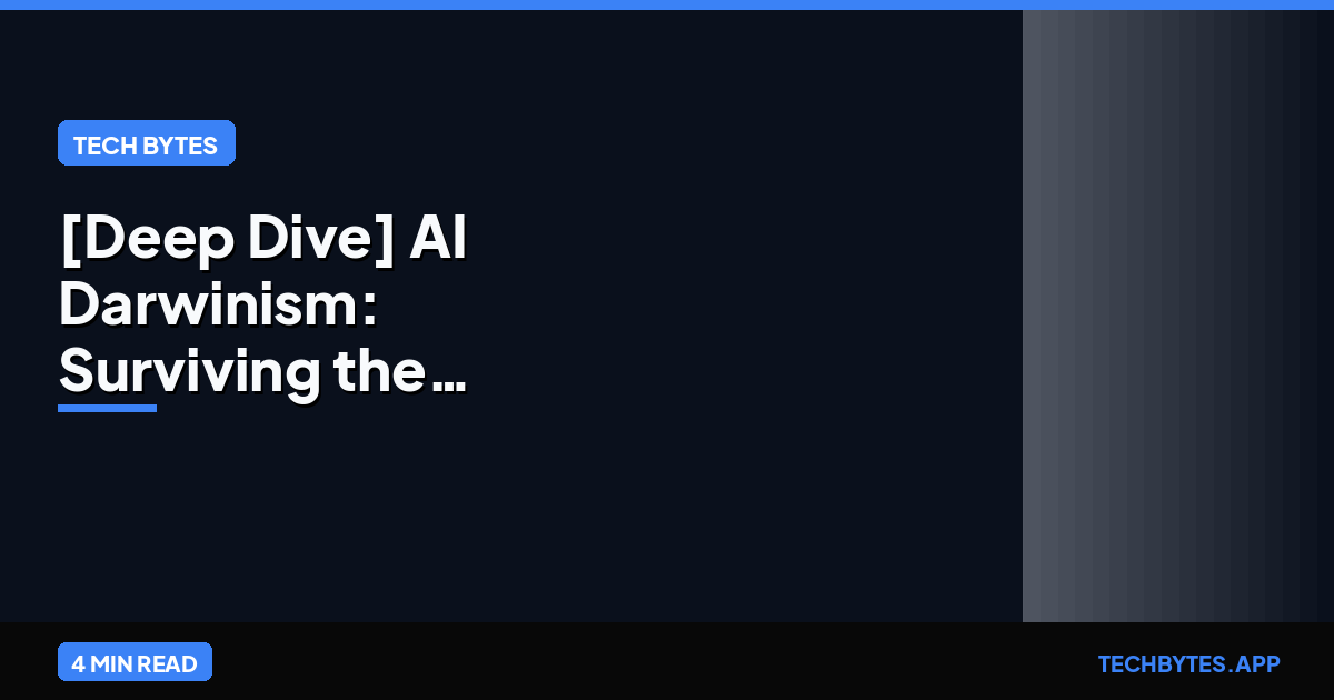 [Deep Dive] AI Darwinism: Surviving the Agentic SaaS Pivot
