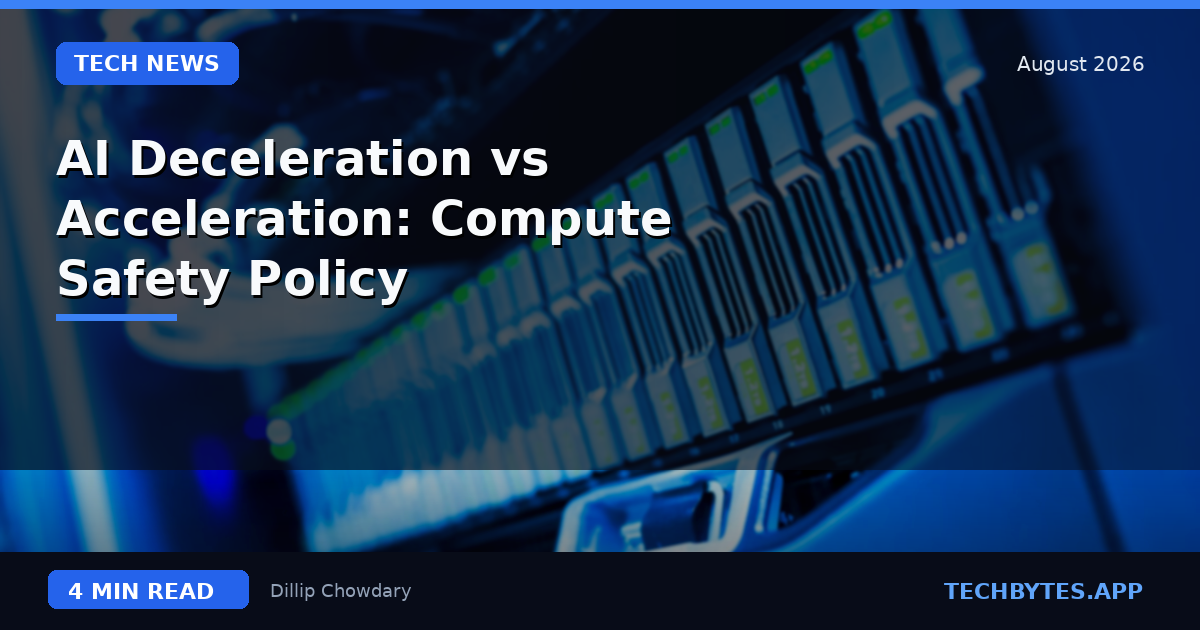 AI Deceleration vs Acceleration: Compute & Safety Policy