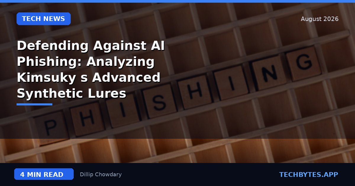 Defending Against AI Phishing: Analyzing Kimsuky's Advanced Synthetic Lures