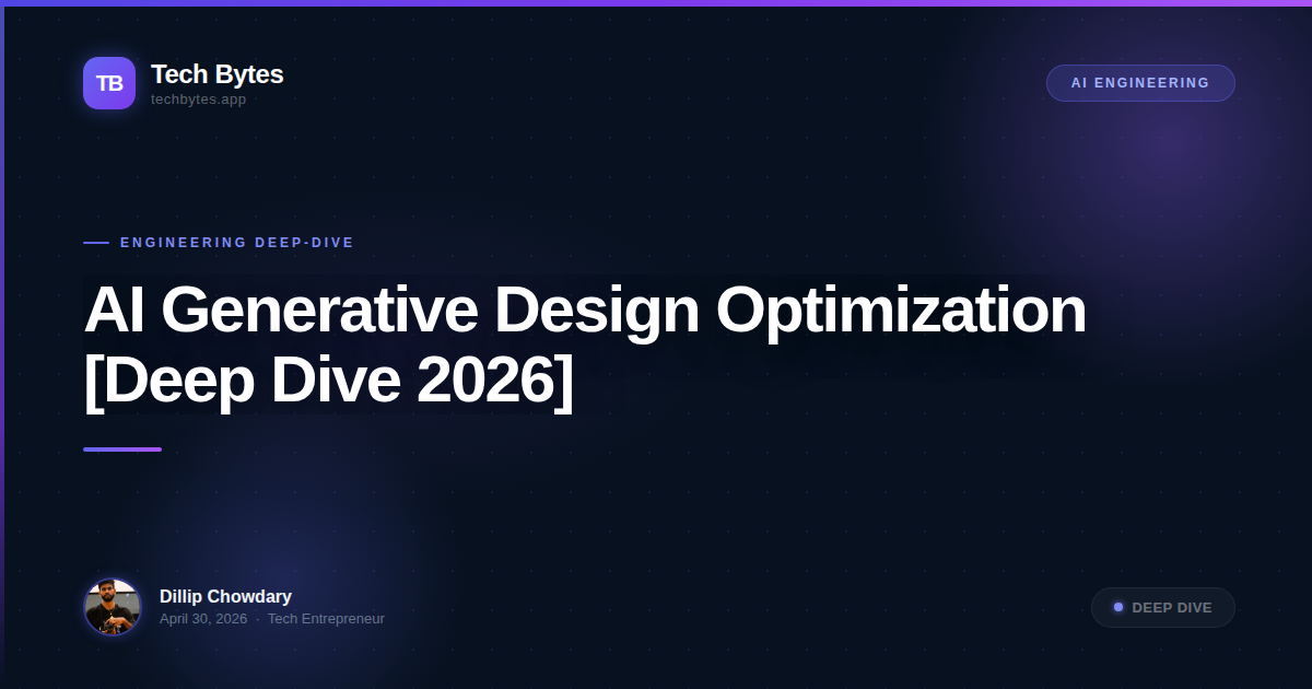 AI Generative Design Optimization [Deep Dive 2026]