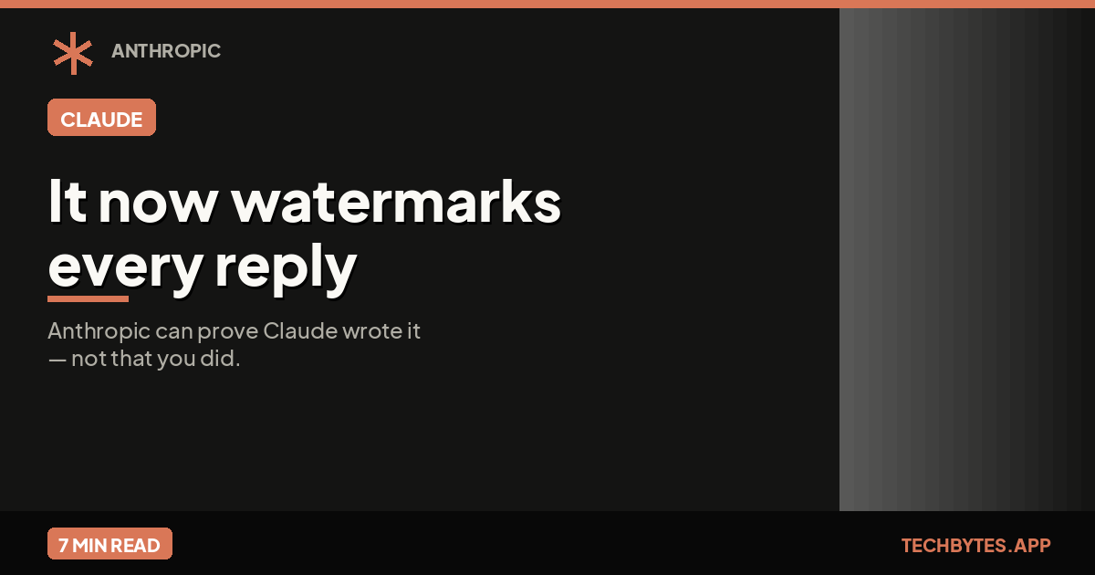 AI Labels Are Big Tech's Most Basic Responsibility, Even Those Claude Watermarks