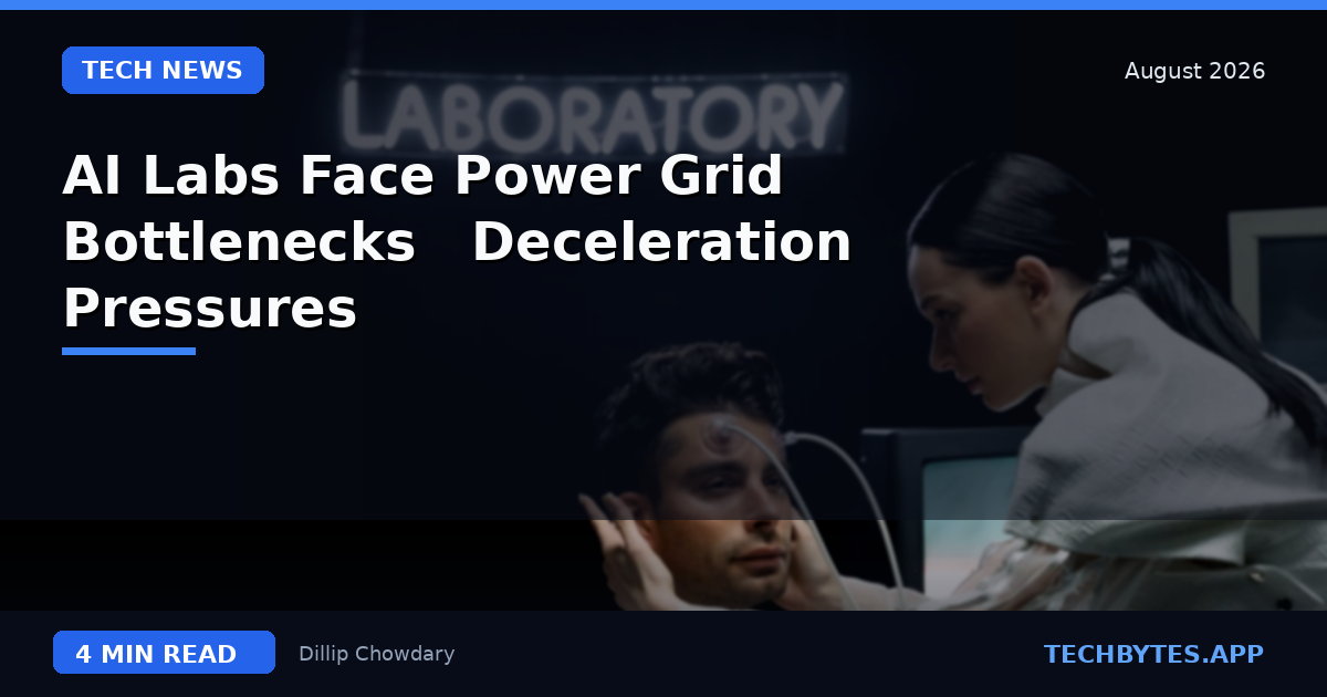 AI Labs Face Power Grid Bottlenecks & Deceleration Pressures