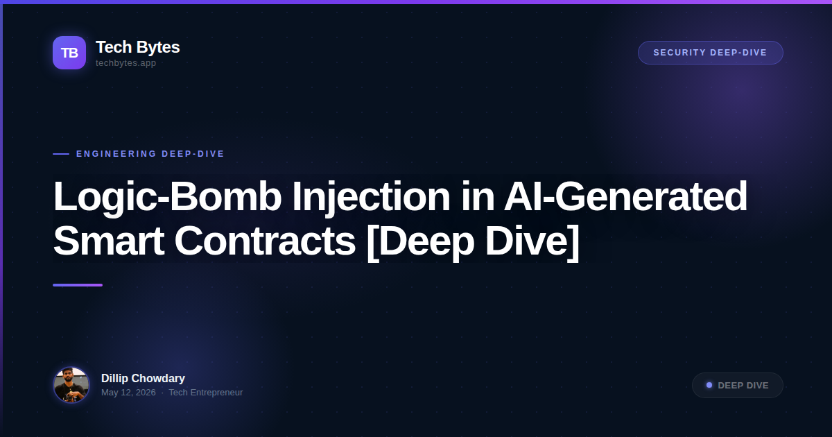 Logic-Bomb Injection in AI-Generated Smart Contracts [Deep Dive]