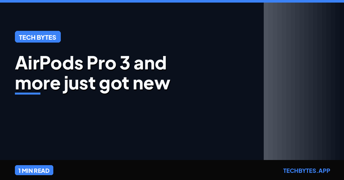 AirPods Pro 3 and more just got new firmware release in beta