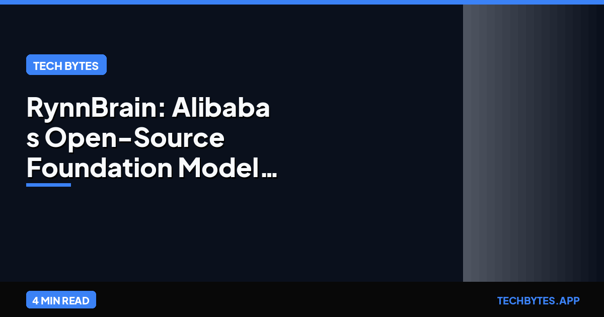 RynnBrain: Alibaba's Open-Source Foundation Model for Embodied AI