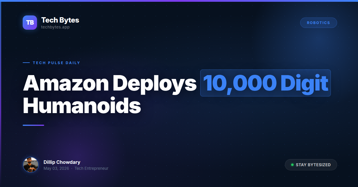 Amazon Deploys 10K Digit Humanoids [Robotics 2026]