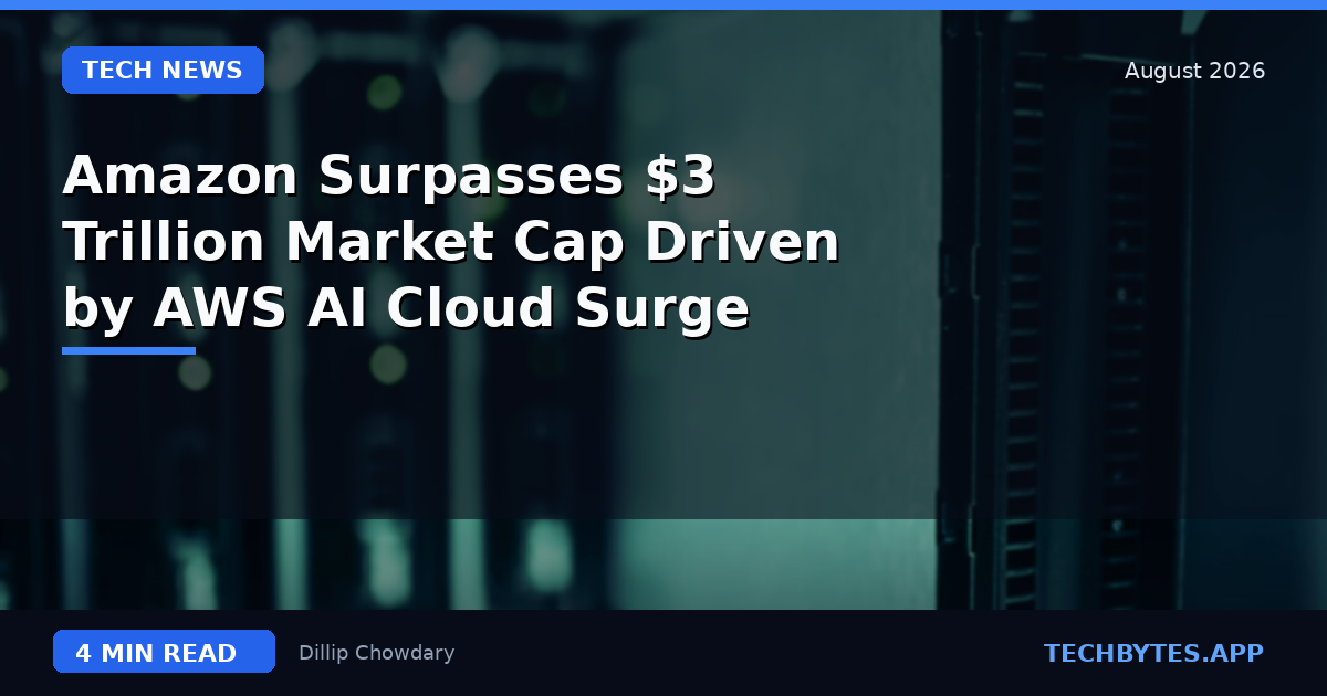 Amazon Surpasses $3 Trillion Market Cap Driven by AWS AI Cloud Surge