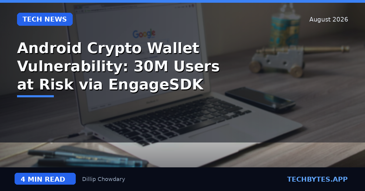 Android Crypto Wallet Vulnerability: 30M Users at Risk via EngageSDK