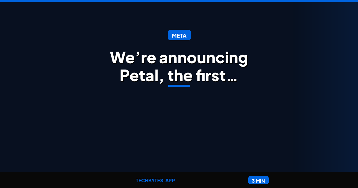 Meta announces Petal: We’re announcing Petal, the first subsea cable