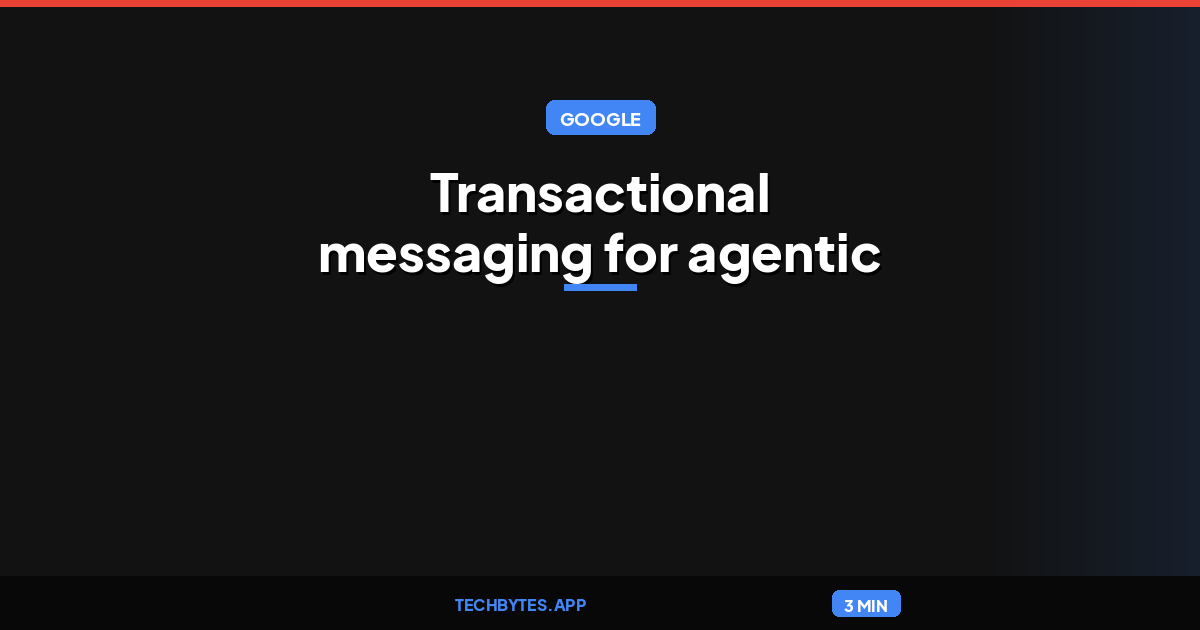 Google announces Spanner queues: Transactional messaging for agentic