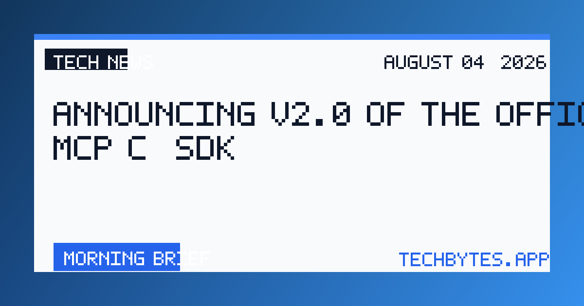 Announcing v2.0 of the official MCP C# SDK