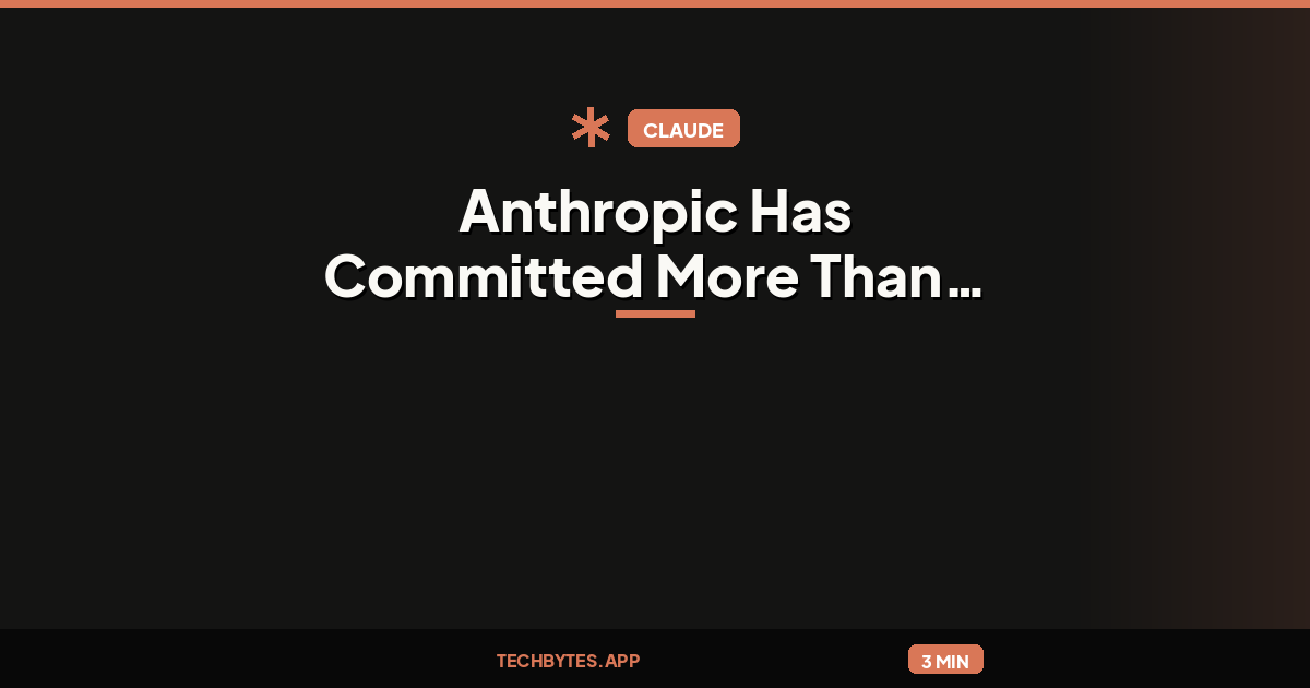 Anthropic Has Committed More Than $100 billion to AWS