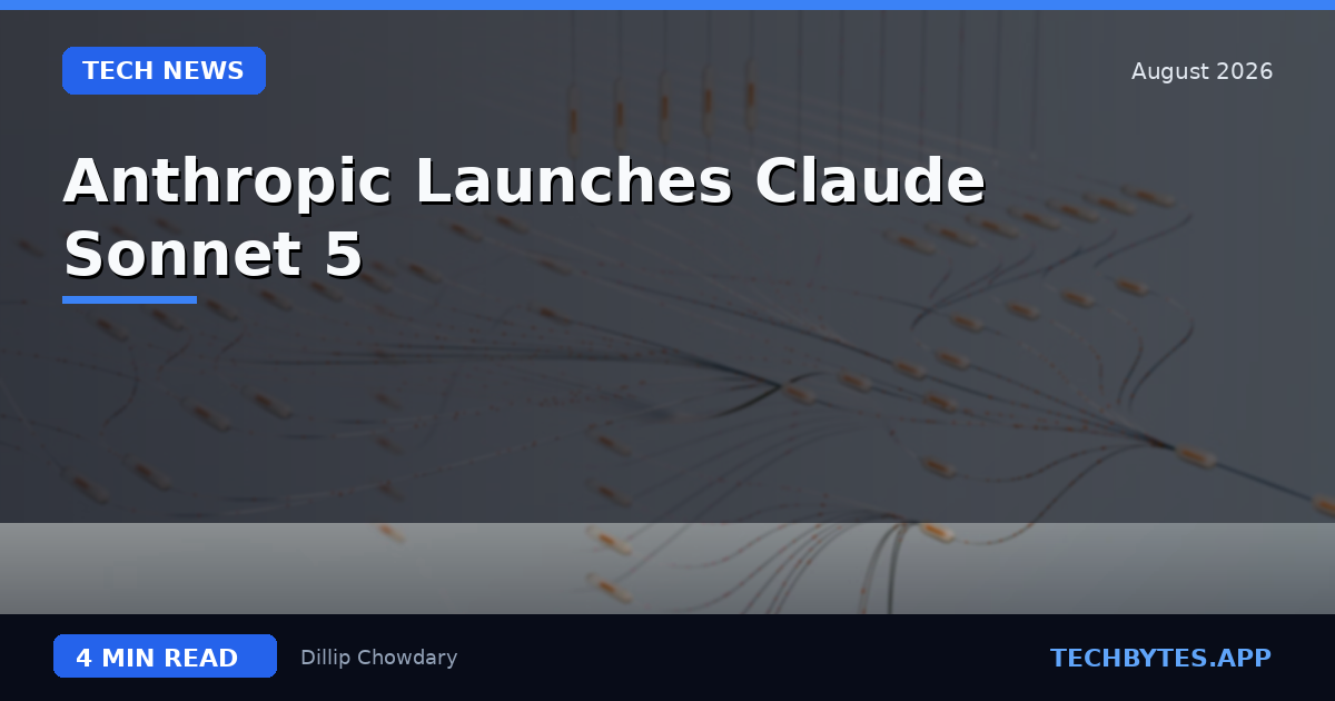 Anthropic Launches Claude Sonnet 5