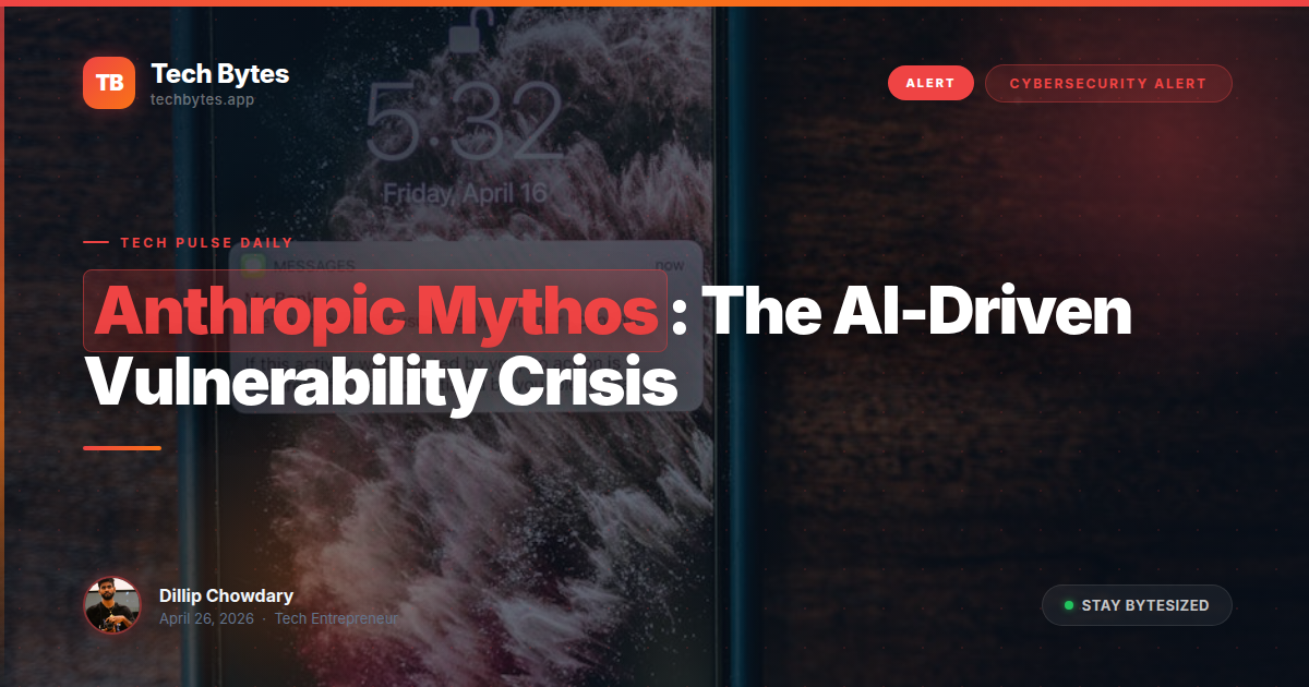 Anthropic Mythos Security Crisis