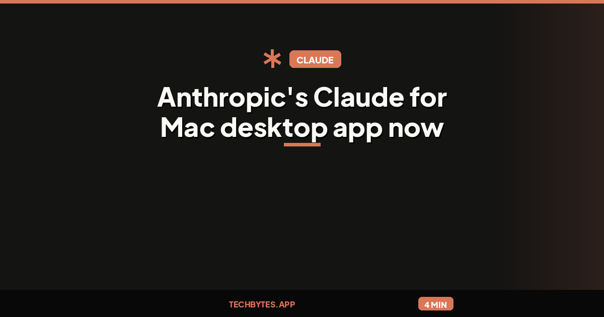 Anthropic's Claude for Mac desktop app now has built-in browser