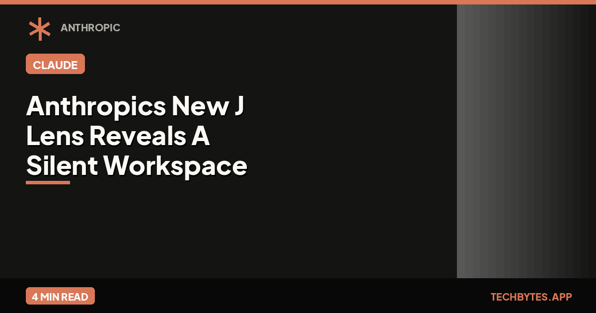 Anthropic's new "J-lens" reveals a silent workspace inside Claude that mirrors a leading theory of…