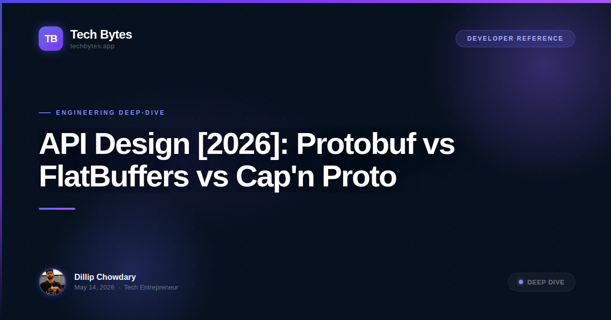 API Design [2026]: Protobuf vs FlatBuffers vs Cap'n Proto