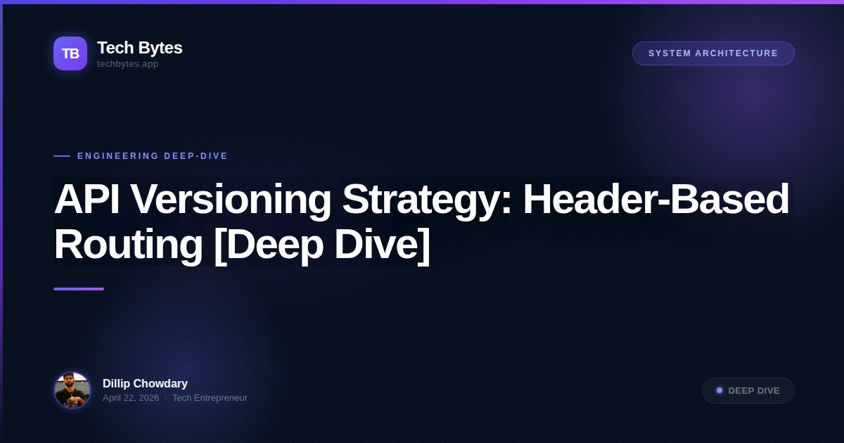 API Versioning Strategy: Header-Based Routing [Deep Dive]