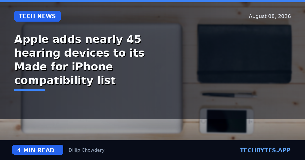 Apple adds nearly 45 hearing devices to its Made for iPhone compatibility list