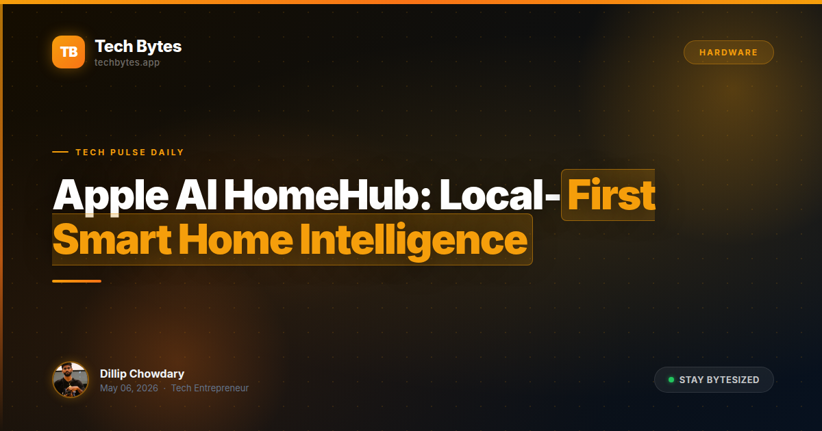 Apple AI HomeHub: Local-First Smart Home Intelligence
