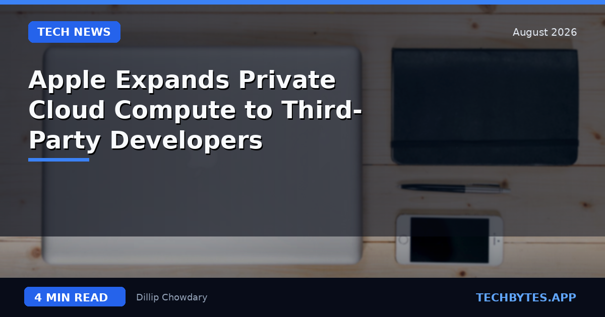 Apple Expands Private Cloud Compute to Third-Party Developers