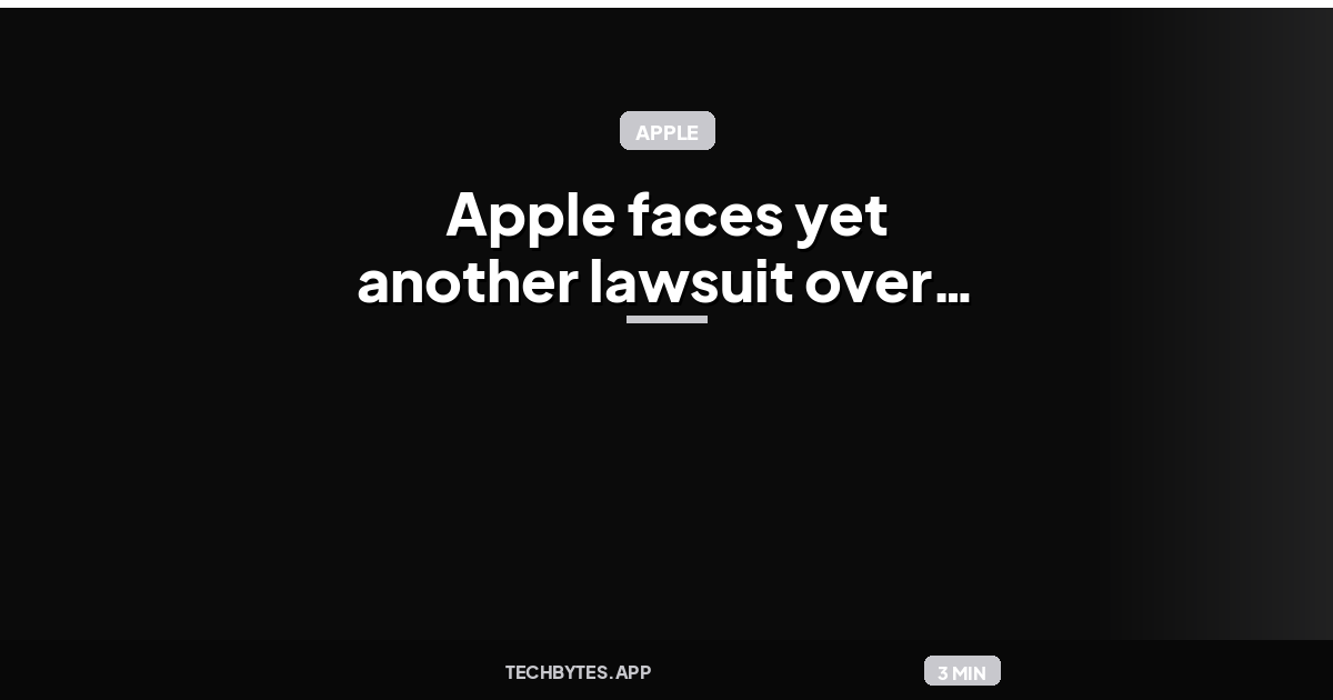 Apple faces yet another lawsuit over App Tracking Transparency