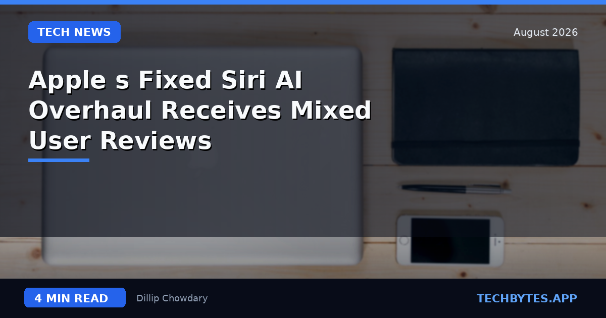 Apple's Fixed Siri AI Overhaul Receives Mixed User Reviews