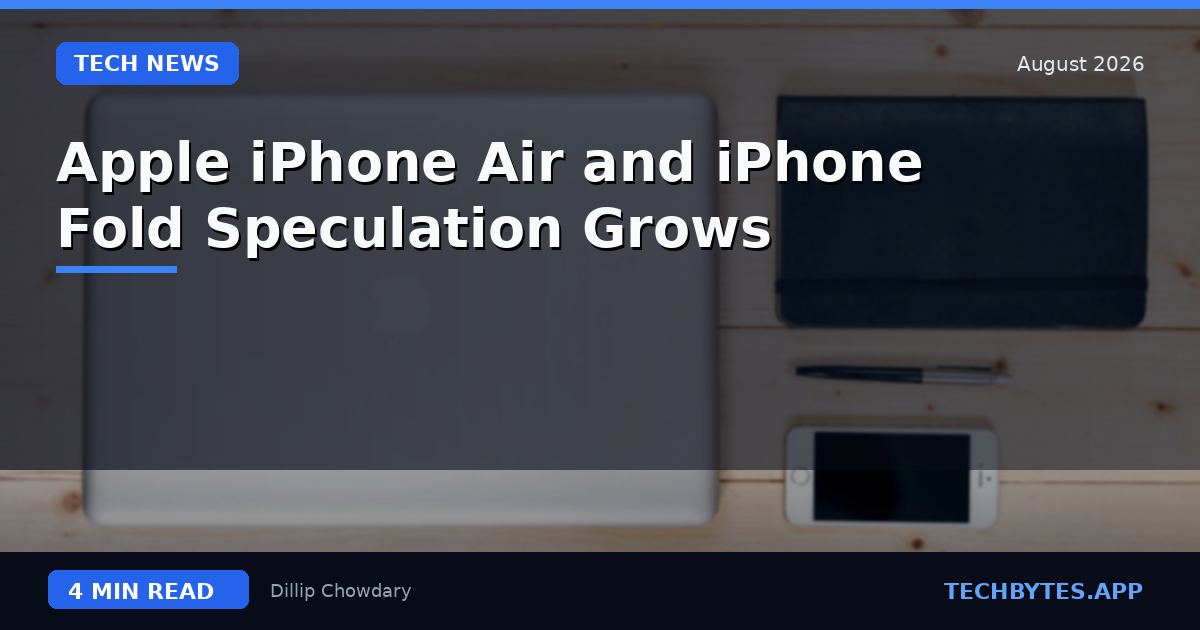 Apple iPhone Air and iPhone Fold Speculation Grows