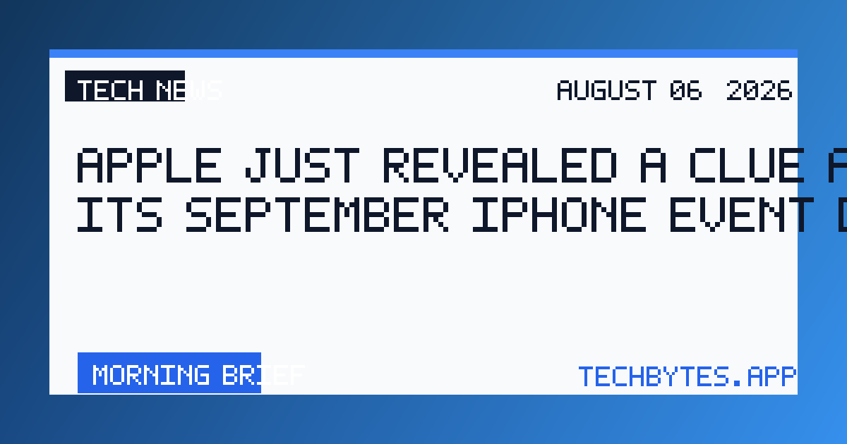 Apple just revealed a clue about its September iPhone event date