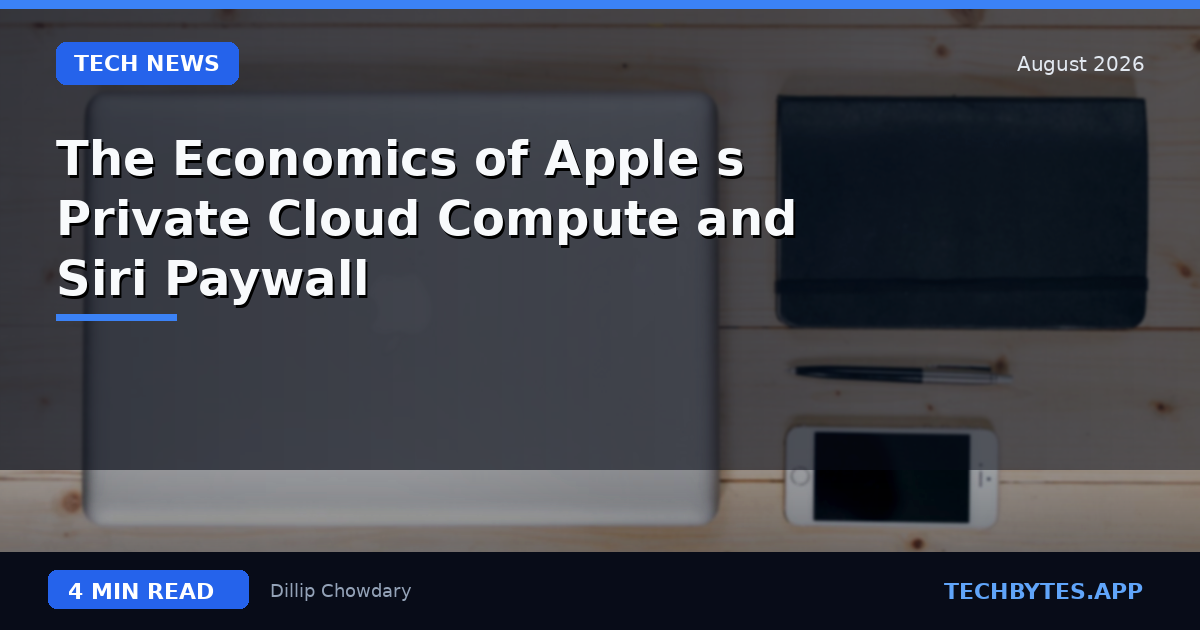 The Economics of Apple's Private Cloud Compute and Siri Paywall