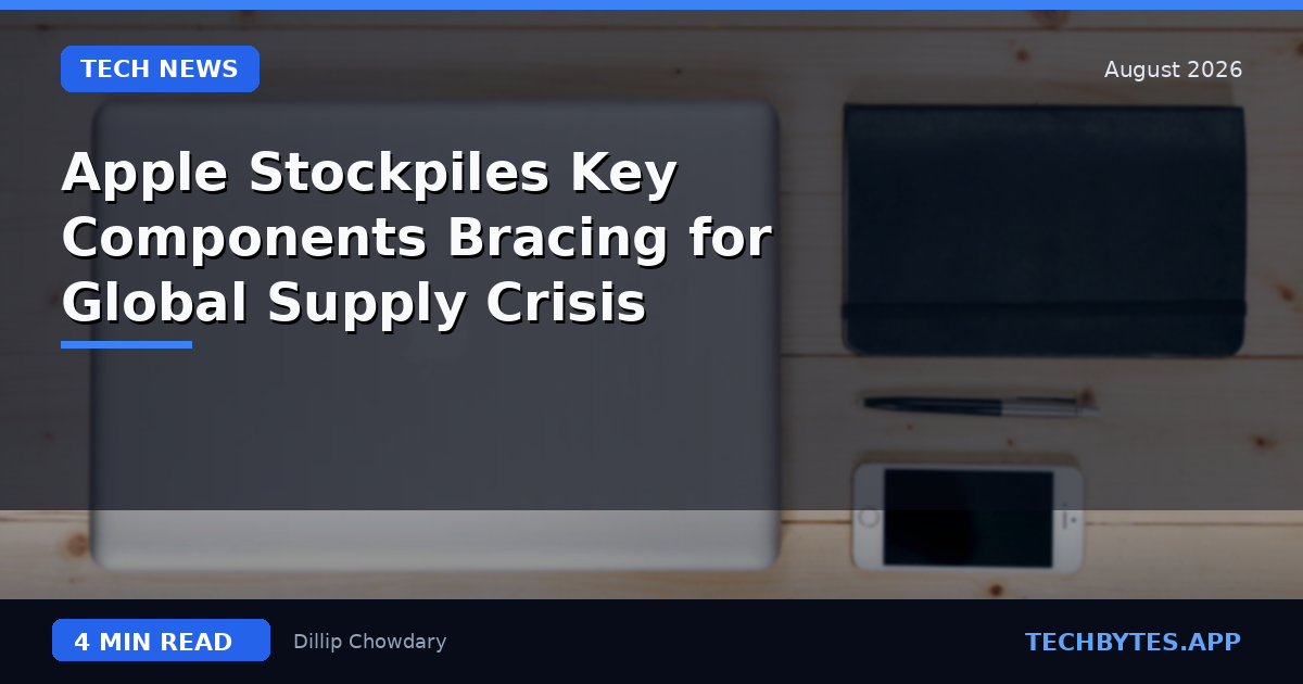Apple Stockpiles Key Components Bracing for Global Supply Crisis