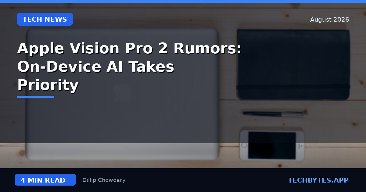 Apple Vision Pro 2 Rumors: On-Device AI Takes Priority