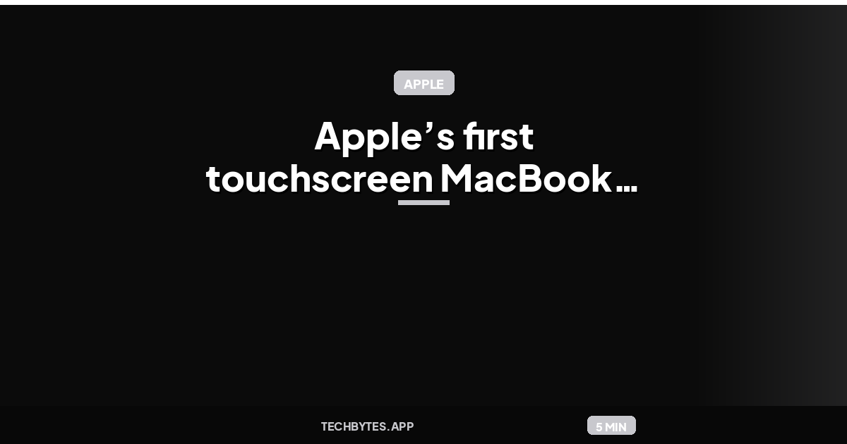 Apple’s first touchscreen MacBook could debut on November 6: Here’s what