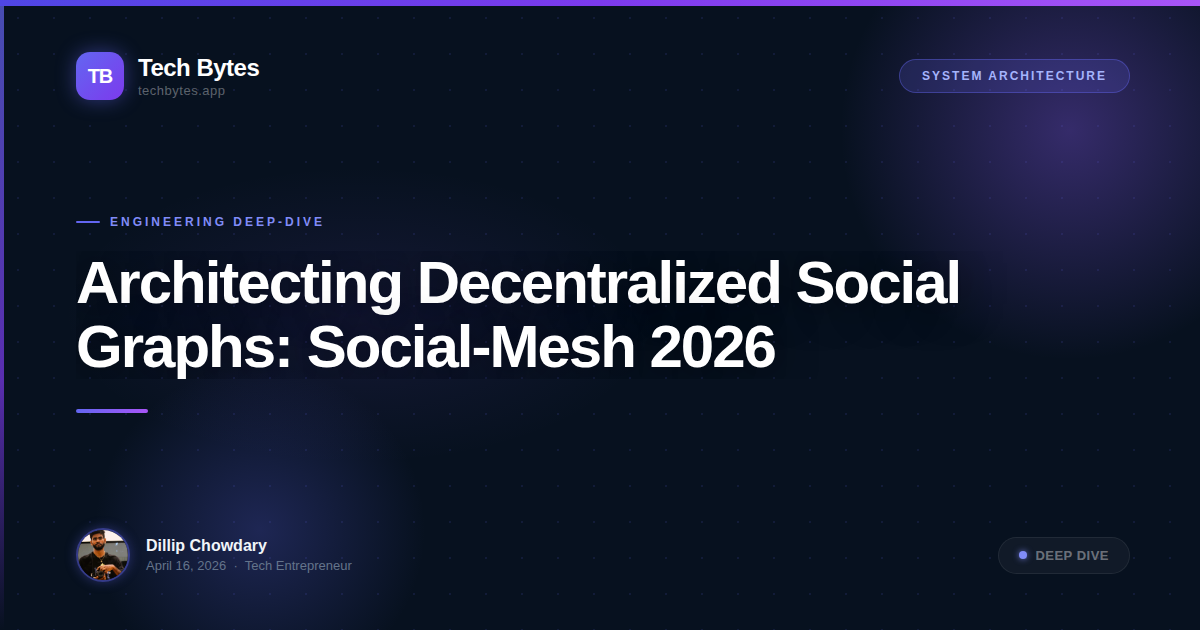 Architecting Decentralized Social Graphs: Social-Mesh 2026