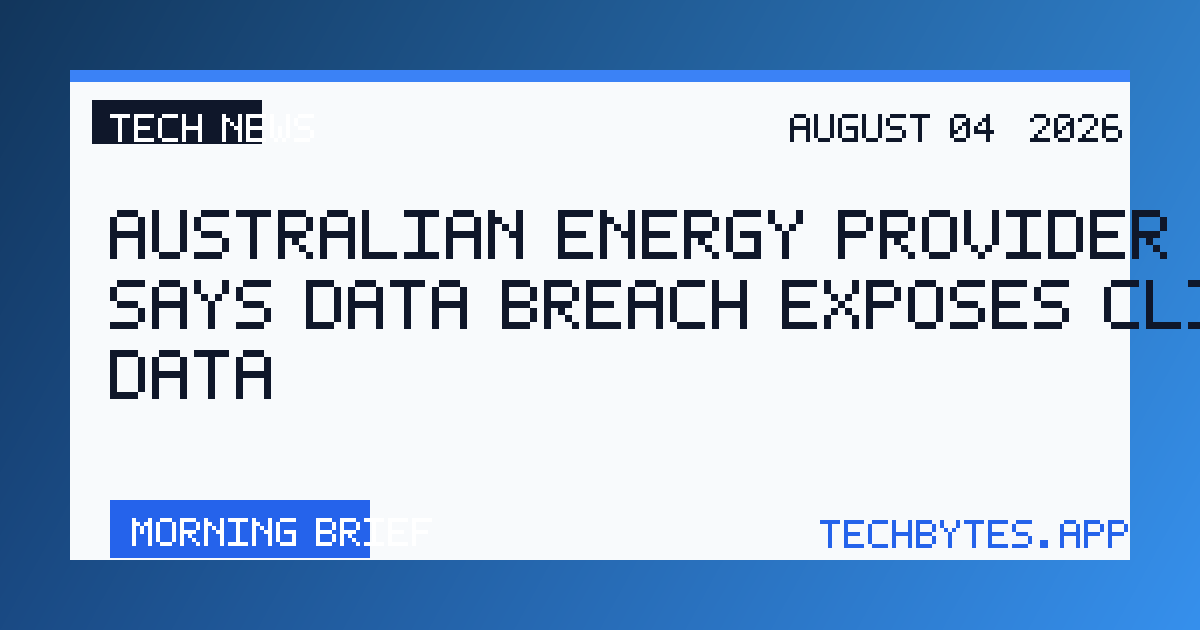 Australian energy provider Origin says data breach exposes client data